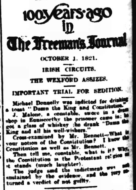 The Freeman’s Journal get in on the centenary game