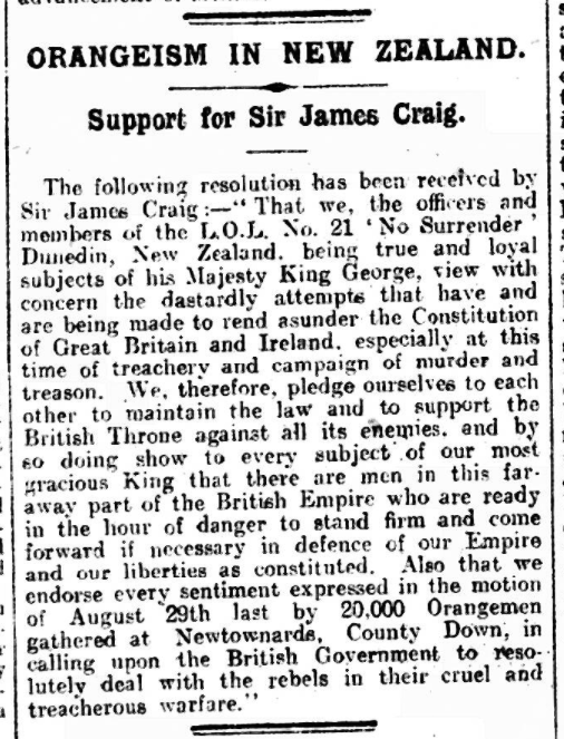 Orangeism in New Zealand