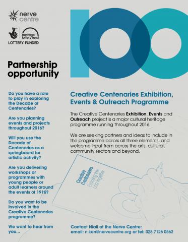 Creative Centenaries seeks partners for major cultural heritage programme