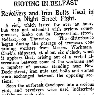 Rioting in Belfast