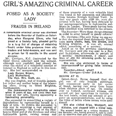 The Amazing Criminal Career of Margaret Ginns