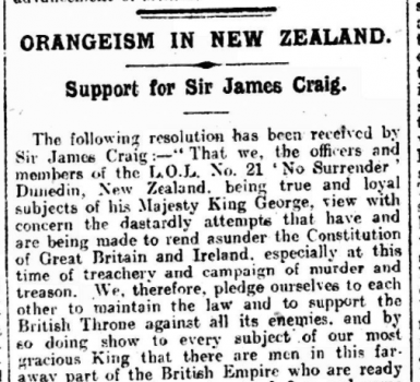 Orangeism in New Zealand