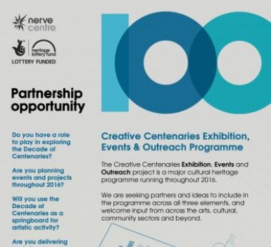 Creative Centenaries seeks partners for major cultural heritage programme