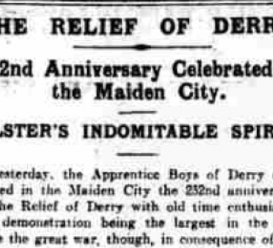 Anniversary of the Relief of Derry
