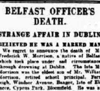 Death of Frederick William Morrison