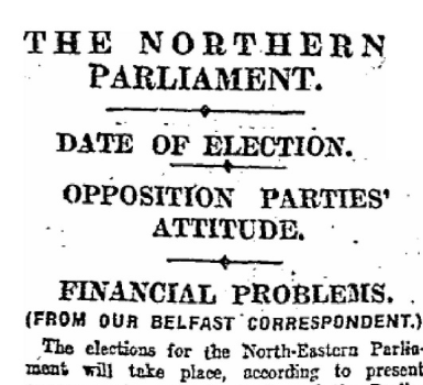 Opposition Parties’ Attitude to the Northern Parliament