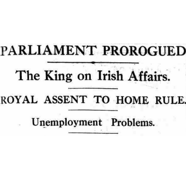The King on Irish Affairs