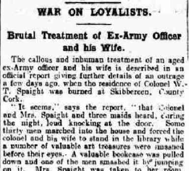 War on Loyalists in Cork